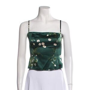 Reformation Silk Floral Crop Tank